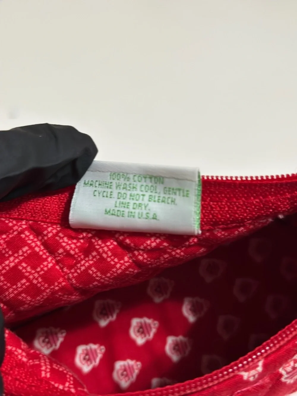 Vera Bradley small quilted crossbody bag in the retired Nantucket Red pattern